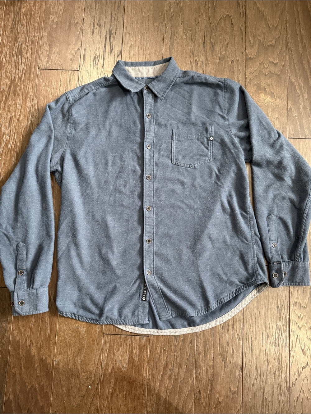 Marmot Long Sleeve Button Up Shirt Men's Large Blue Casual Outdoors Soft